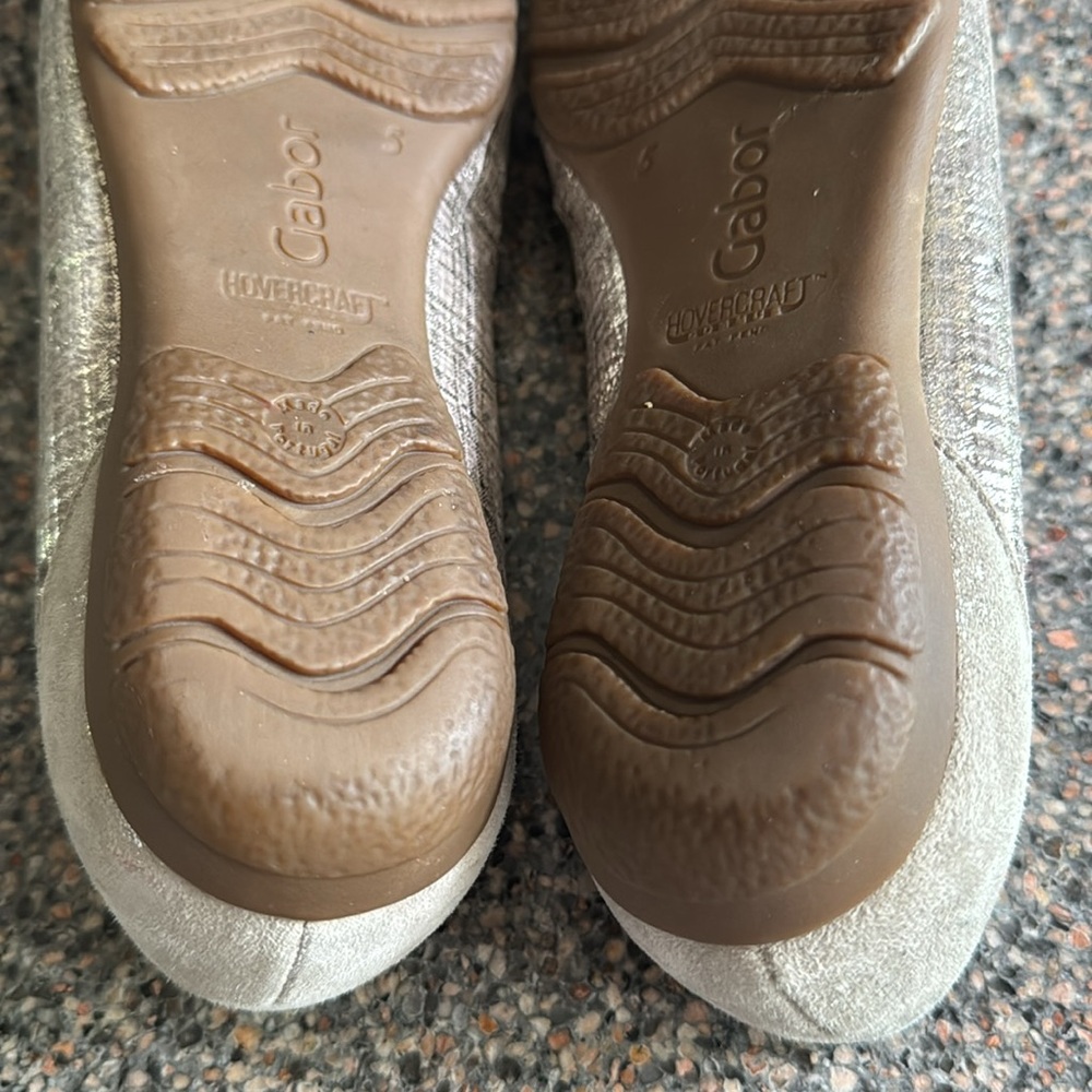 Gabor Elegant Women's Silver Ballet Flats size 7.5 - Picture 7 of 10